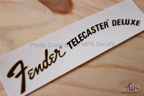 Fender Telecaster Deluxe Guitar Headstock Decal Waterslide