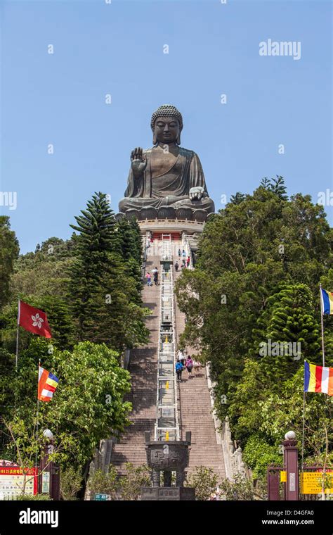 Tian Tan Buddha at Ngong Ping, Lantau Island, Hong Kong, China Stock ...