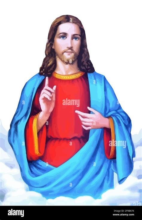 Jesus Christ sacred love peace faith holy heaven spirit illustration Stock Photo - Alamy