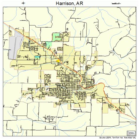 Harrison Arkansas Street Map 0530460