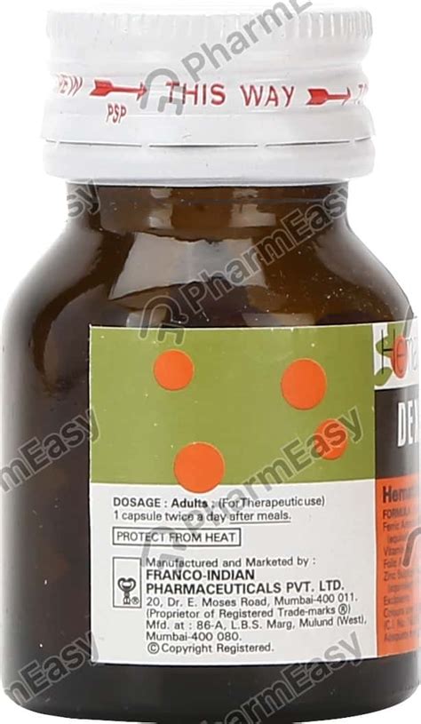 Dexorange Bottle Of 30 Capsules: Uses, Side Effects, Price & Dosage | PharmEasy