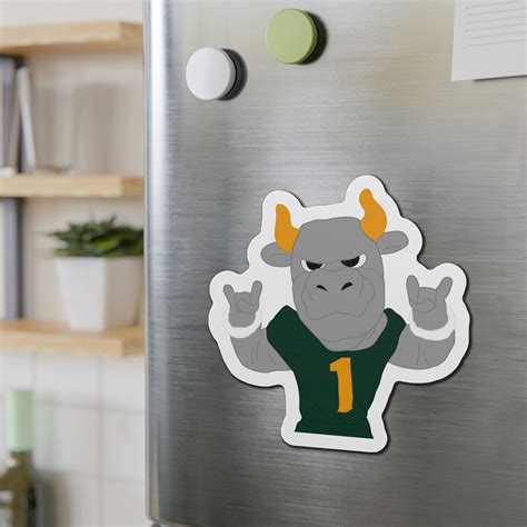 USF Mascot Rocky the Bull Magnet USF Go Bulls Mascot Fridge Magnet Gift ...