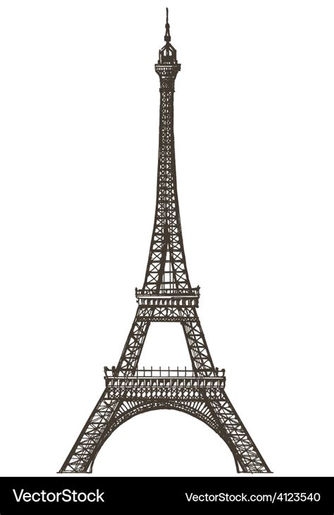 Eiffel tower logo design template paris Royalty Free Vector