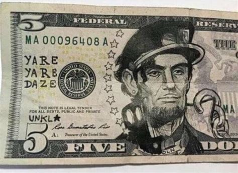 This five dollar bill someone drew on; : r/UnexpectedJoJo