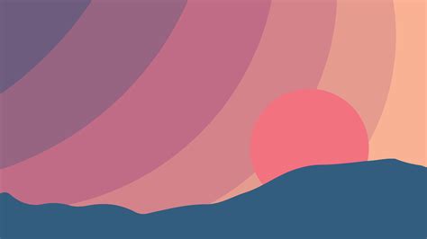 Background Wallpaper 4K - Minimalist Sunset