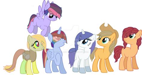 Next Gen Mane 6 (No Cutie Marks) by LilyGarent on DeviantArt