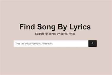 Song Finder by Lyrics - Chosic