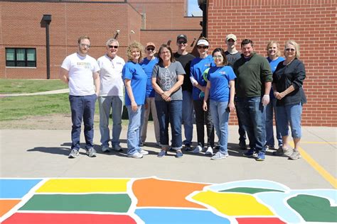 SCHOOL MAP PAINTING at Caldwell Elementary | Rotary Club of East Wichita