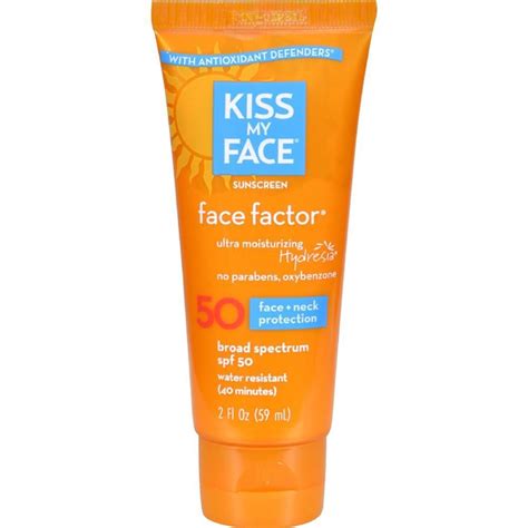Face Factor Spf 50 Sunscreen ( 1 - 2 FZ) | Kiss my face, Sunscreen spf 50, Sunscreen