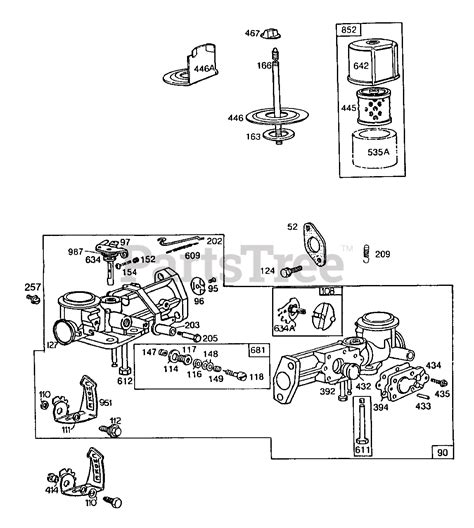 Briggs & Stratton 80202-8701-01 - Briggs & Stratton Horizontal Engine Carburetor, Air Cleaner ...