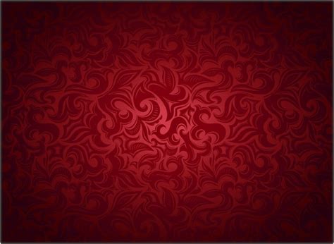 Premium Vector | Damask vintage red background with floral elements in gothic baroque style ...