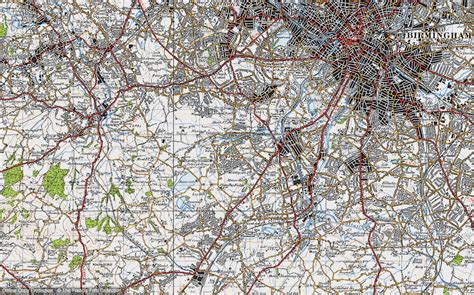 Historic Ordnance Survey Map of Weoley Castle, 1947