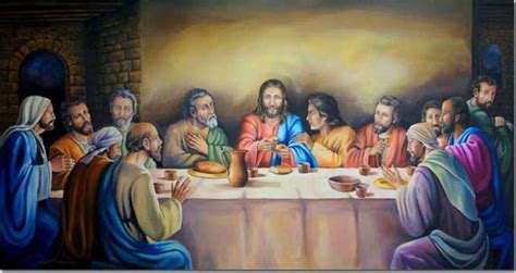 Last Supper - Artwork Artist Michel Rouhana - Available on request - Lebanon Postcard