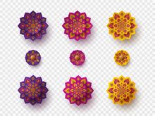 Yellow Mandala With Flowers Free Stock Photo - Public Domain Pictures