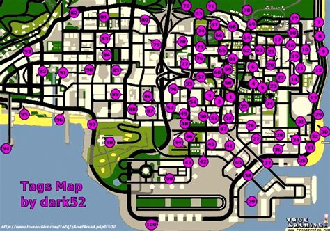 GTA San Andreas TAGS Map, Locations, Spray, Walkthrough, Reward ...