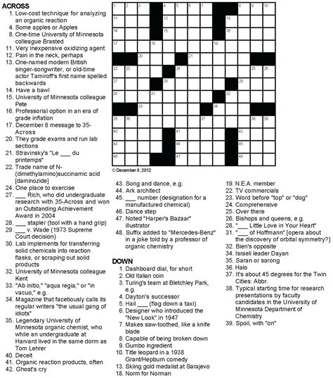 Printable Crossword Puzzles Medium With Answers - Printable Crossword ...