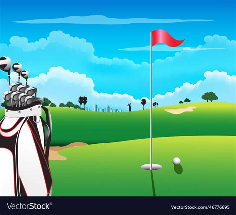 Golf course Royalty Free Vector Image - VectorStock