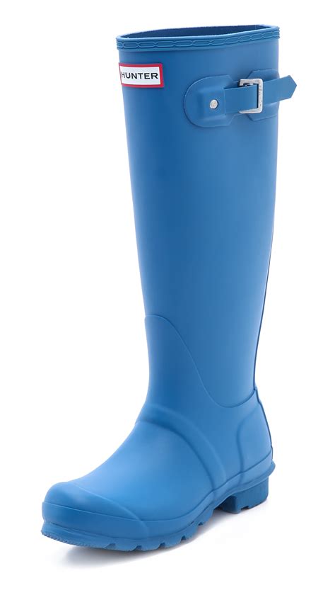 Lyst - Hunter Original Tall Boots in Blue