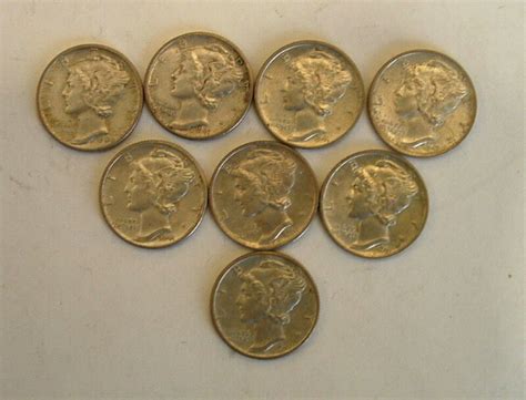 1940s LOT OF 8 MERCURY HEAD DIMES EXCELLENT SHAPE -- Antique Price Guide Details Page