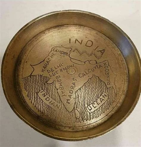 Undivided India's map on brass plate (1867) : r/ReunifyingSouthAsia