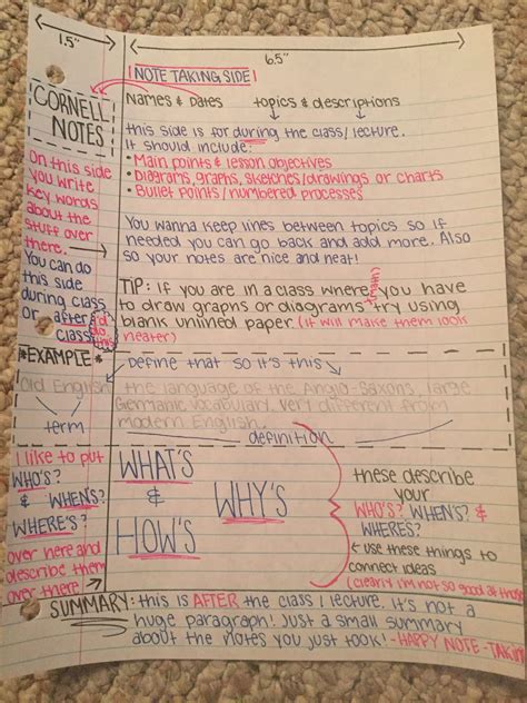 The best way to organize your Cornell notes!! … | School notes, Life ...