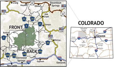 Flat Tops Wilderness Hiking Map - Outdoor Trail Maps