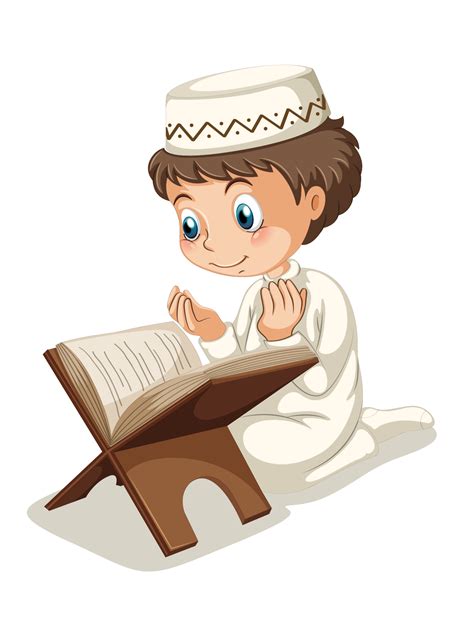 Transparent Muslim Png Cartoon Reading Quran Png Clipart Full Size ...