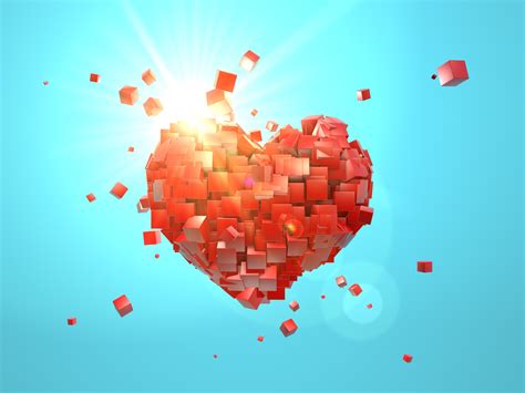 Heart Explosion Love Red Abstract Valentine Day, HD Love, 4k Wallpapers, Images, Backgrounds ...