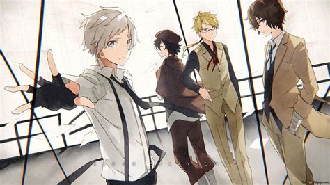 Bungou Stray Dogs - Atsushi Nakajima, Ranpo Edogawa, Doppo Kunikida & Osamu Dazai HD wallpaper ...