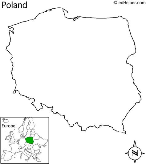 Poland Outline Map | Poland tattoo, Poland map, Poland