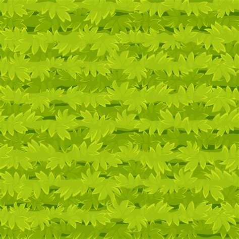 Seamless texture cartoon grass, green plants pattern for wallpaper. Vector illustration backdrop ...