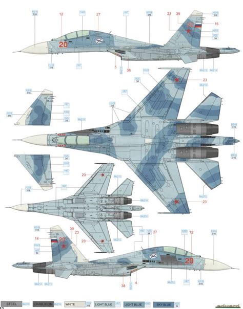 Su-27UB Flanker C Color Profile and Paint Guide Added | Aircraft painting, Sukhoi, Aircraft art