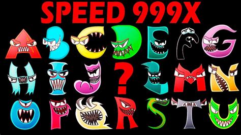 Alphabet Lore But Everyone Evil - Monster - Evil (Speed 999X) - YouTube