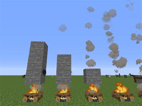 The smoke of a campfire will go through 2 solid block. It hardly goes ...