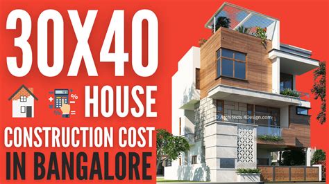 30 40 Construction Cost In Bangalore House Of G 1 2 3 4 Floors Residential