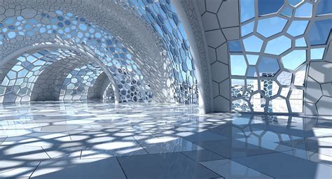 3D Futuristic Architectural Dome Interior 3 – WireCASE