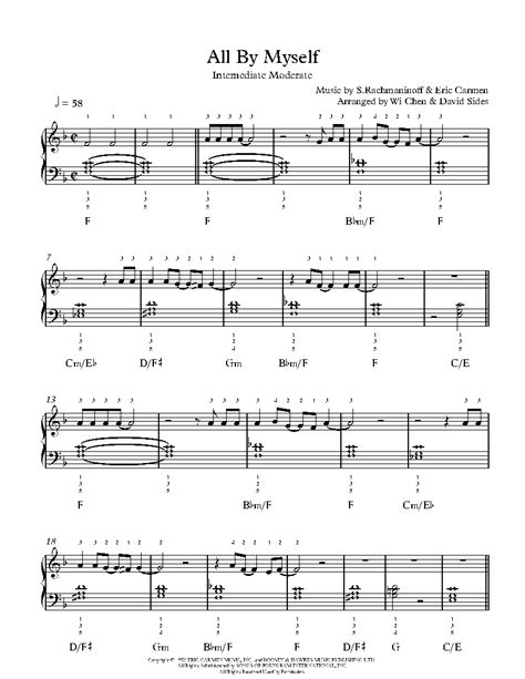 All By Myself by Celine Dion Sheet Music & Lesson | Intermediate Level