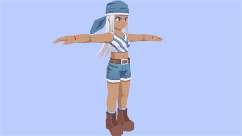 Pixel Anime Character Female - Buy Royalty Free 3D model by Ctool ...