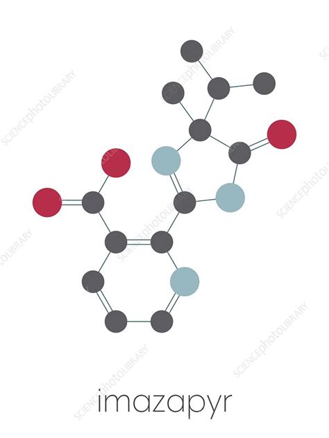 Imazapyr herbicide molecule, illustration - Stock Image - F030/5846 - Science Photo Library