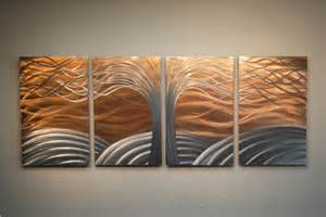 Tree of Life Bright Copper - Metal Wall Art Abstract Sculpture Modern ...