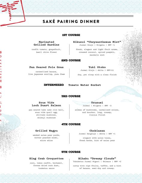 Dragonfly Gainesville Event: 5-Course Saké Pairing Dinner