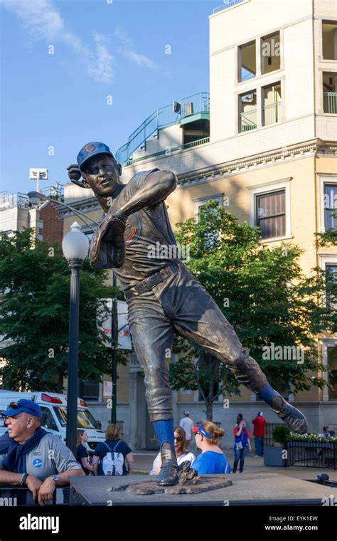 Statue of Ron Santo at Wrigley Field, Chicago. DETAILS IN DESCRIPTION ...