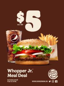 $5 Whopper Jr. Meal Deal at Burger King Nassau!