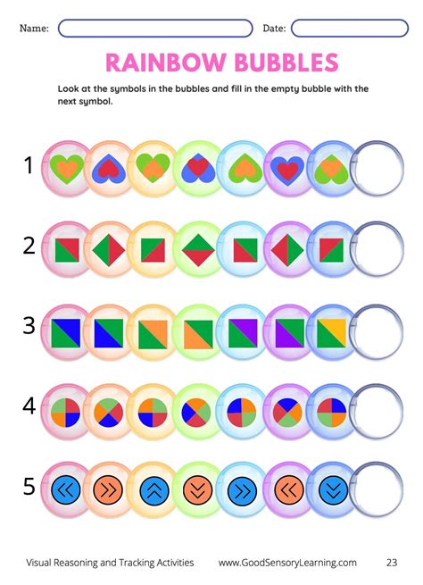 Visual Reasoning and Tracking Activities – Good Sensory Learning