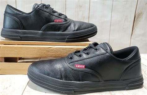 LEVI'S COMFORT CASUAL BLACK LEATHER SHOES 519227A48 M… - Gem