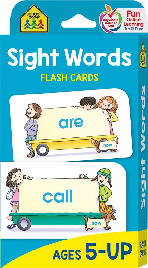 Sight Words Flash Cards | 5+ - Raff and Friends