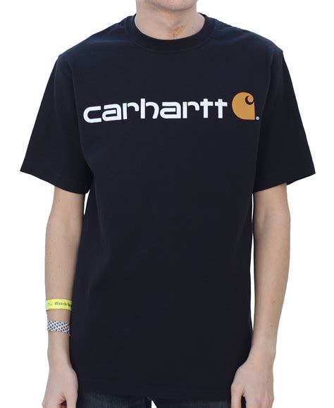 Carhartt Black Logo T Shirt (Size S) — Roots