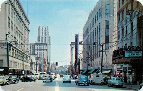 The Casual Observer - Downtown Akron, Ohio as seen in a 1950s postcard...