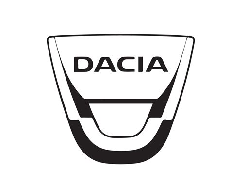 Dacia Brand Logo Car Symbol Black Design Romanian Automobile Vector ...