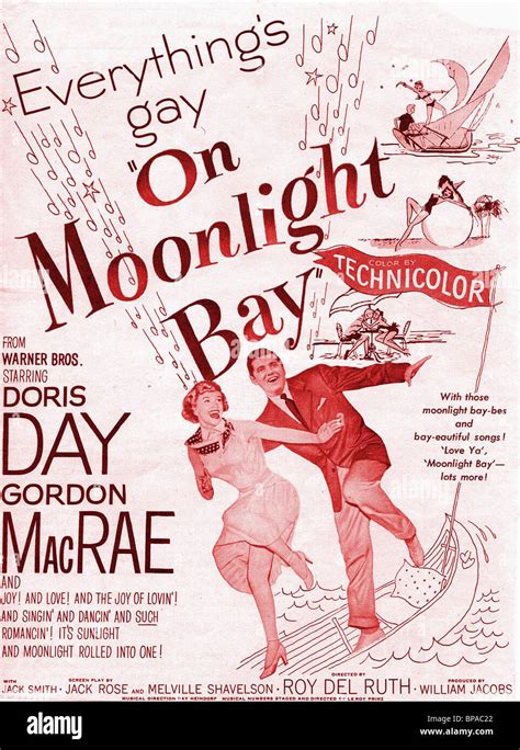 DORIS DAY, GORDON MACRAE FILM POSTER, ON MOONLIGHT BAY, 1951 Stock ...